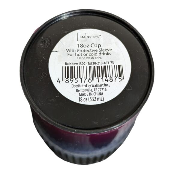 2 pack - Mainstays 18 Oz. Multicolor Travel Tumbler W/Protective Sleeve & Lid - Picture 4 of 5